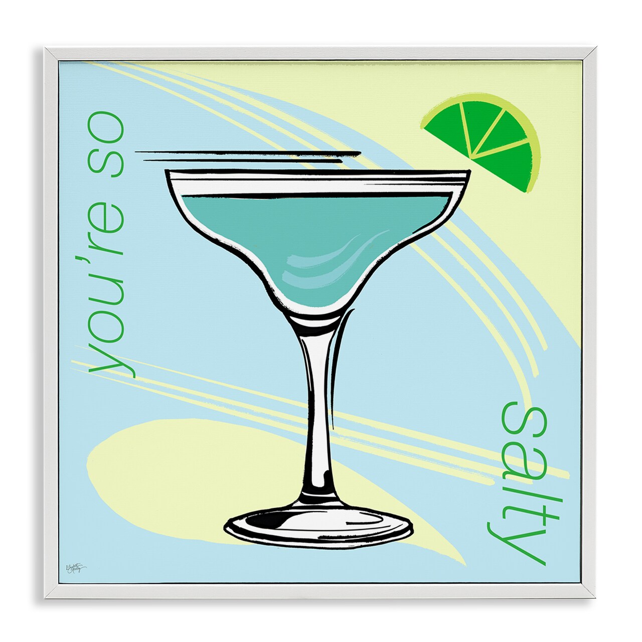 Stupell Industries You're So Salty Cocktail Framed Giclee Wall Art Design by Elizabeth Medley